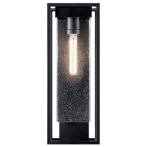 Kichler - 59063BSL - One Light Outdoor Wall Mount - Mercer - Black with Silver Highlights