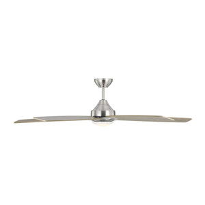 Generation Lighting. - 5LWDSM60BSLGD - 60"Ceiling Fan - Lowden - Brushed Steel