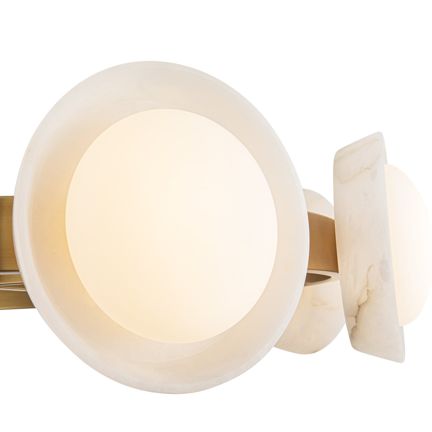 Alora - CH320837VBAR - LED Chandelier - Alonso - Vintage Brass/Alabaster