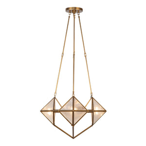 Alora - CH332421VBCR - Four Light Chandelier - Cairo - Ribbed Glass/Vintage Brass