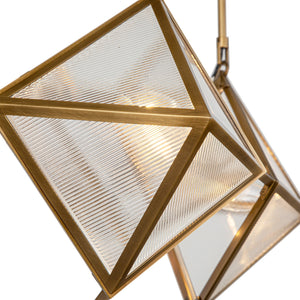 Alora - CH332421VBCR - Four Light Chandelier - Cairo - Ribbed Glass/Vintage Brass