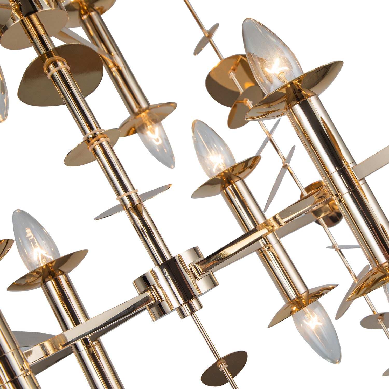 Alora - CH340041PB - 16 Light Chandelier - Yukari - Polished Brass