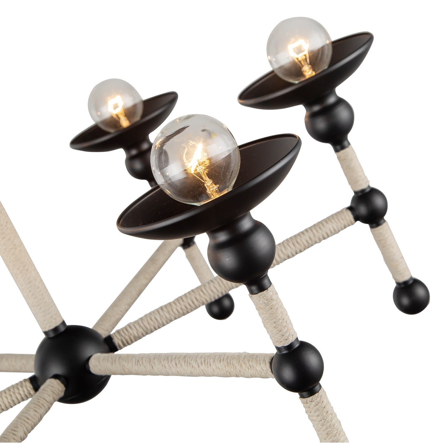 Alora - CH343625MBCN - Six Light Chandelier - Nadine - Matte Black/Cotton