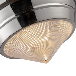 Alora - FM348010PNPG - One Light Flush Mount - Willard - Polished Nickel/Prismatic Glass