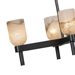 Alora - LP338052UBAR - Ten Light Linear Pendant - Lucian - Urban Bronze/Alabaster