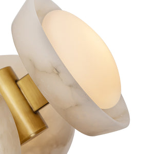 Alora - PD320313VBAR - LED Pendant - Alonso - Vintage Brass/Alabaster