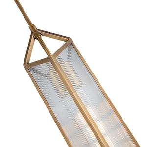 Alora - PD332119VBCR - One Light Pendant - Cairo - Ribbed Glass/Vintage Brass