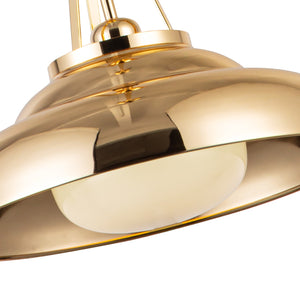 Alora - PD344014PBGO - One Light Pendant - Palmetto - Polished Brass/Glossy Opal