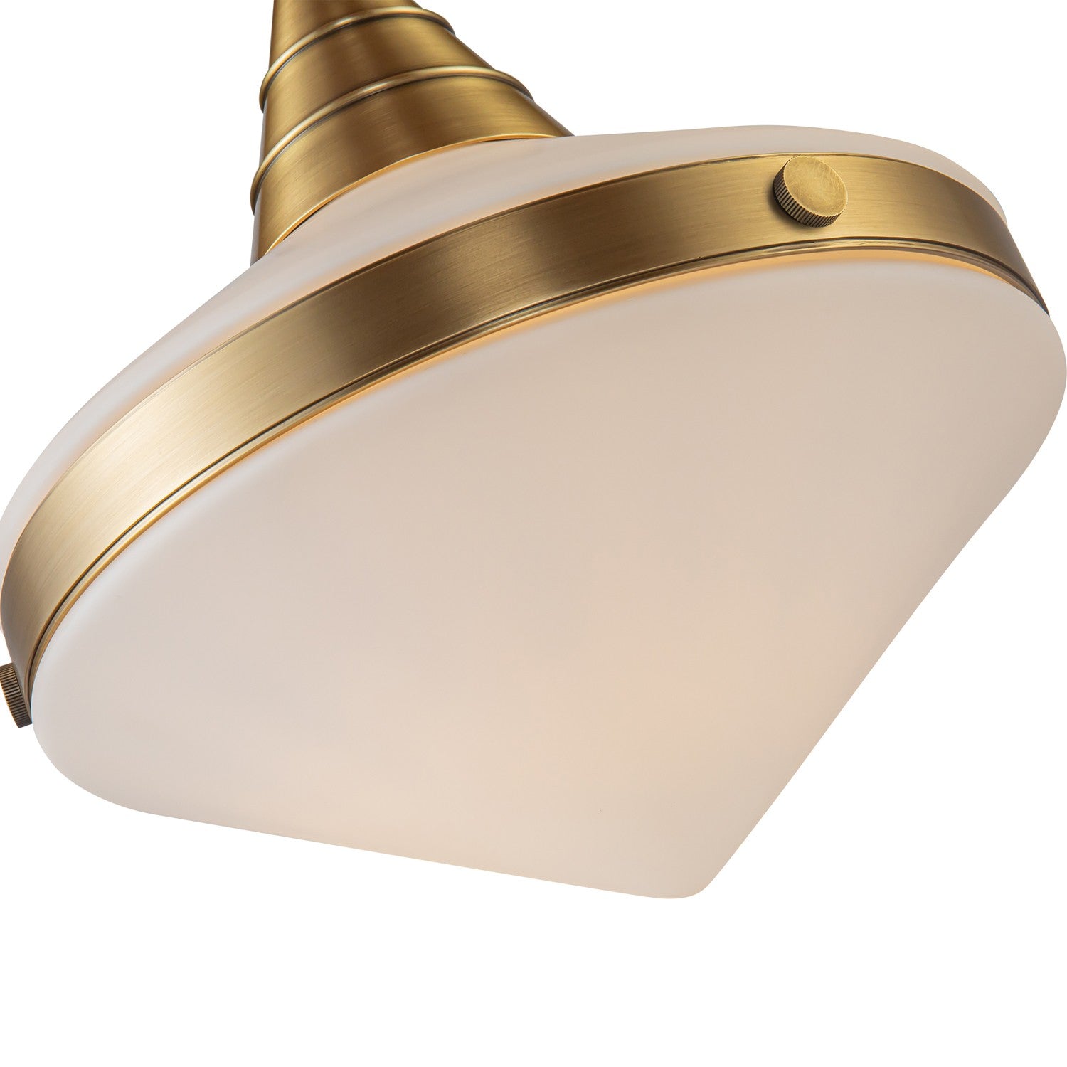 Alora - PD348114VBOP - One Light Pendant - Willard - Vintage Brass/Opal Matte Glass