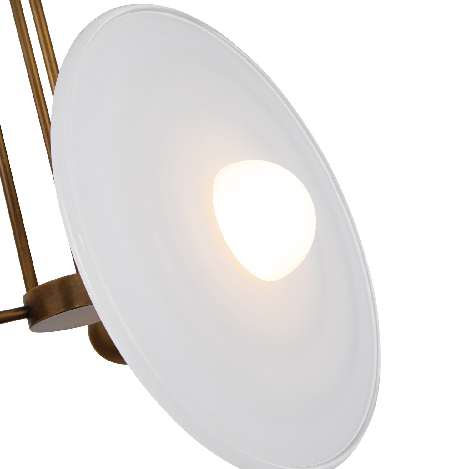 Alora - PD350318VBGO - LED Pendant - Harbour - Vintage Brass/Glossy Opal