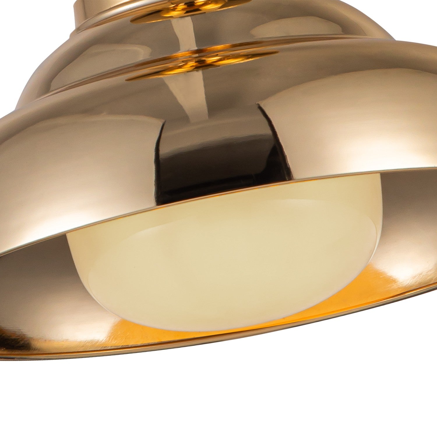 Alora - SF344012PBGO - One Light Semi-Flush Mount - Palmetto - Polished Brass/Glossy Opal