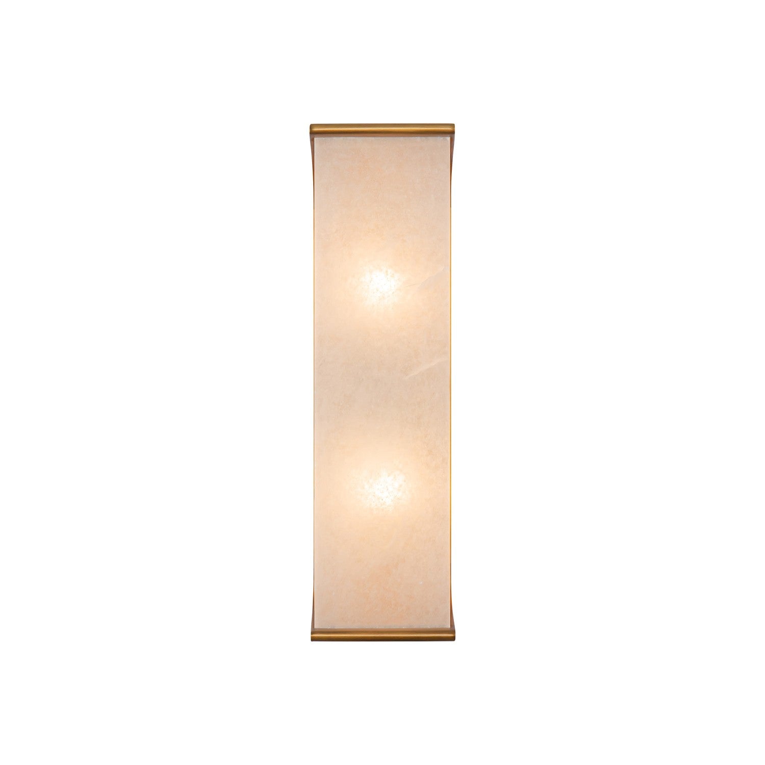 Alora - WV327015VBAR - Two Light Vanity - Abbott - Vintage Brass/Alabaster