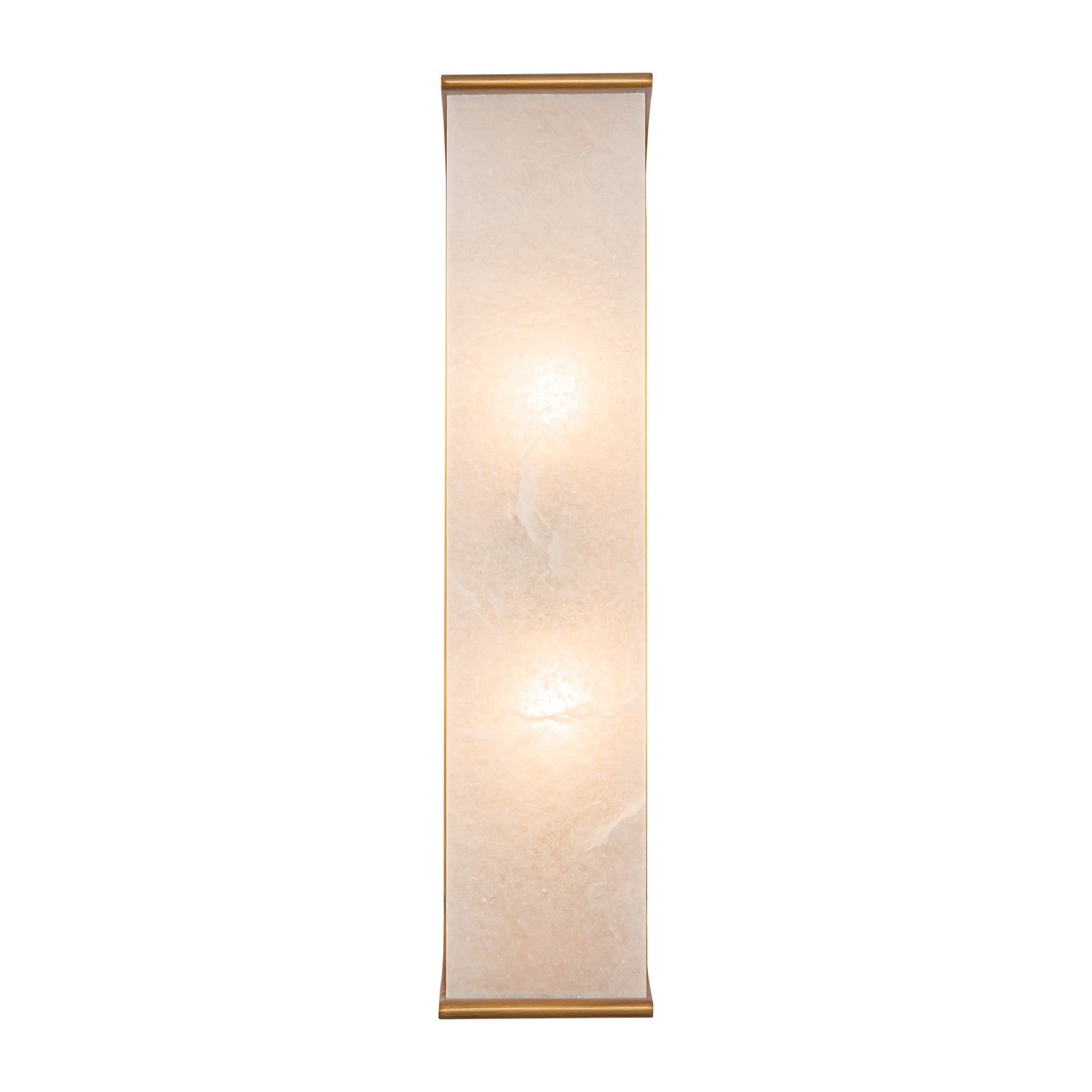 Alora - WV327019VBAR - Two Light Vanity - Abbott - Vintage Brass/Alabaster