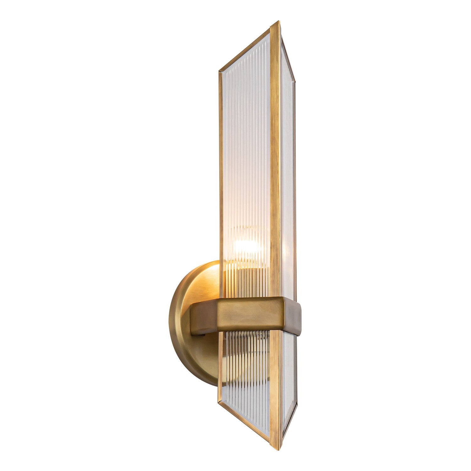 Alora - WV332904VBCR - One Light Wall Sconce - Cairo - Ribbed Glass/Vintage Brass