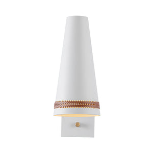 Alora - WV342105MWHL - One Light Wall Sconce - Brickell - Matte White/Hazelnut Leather