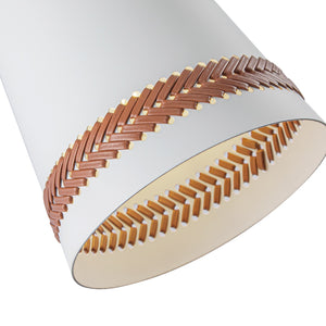 Alora - WV342105MWHL - One Light Wall Sconce - Brickell - Matte White/Hazelnut Leather