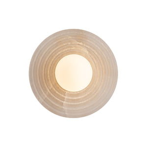 Alora - WV346006VBAR - LED Vanity - Dahlia - Vintage Brass/Alabaster