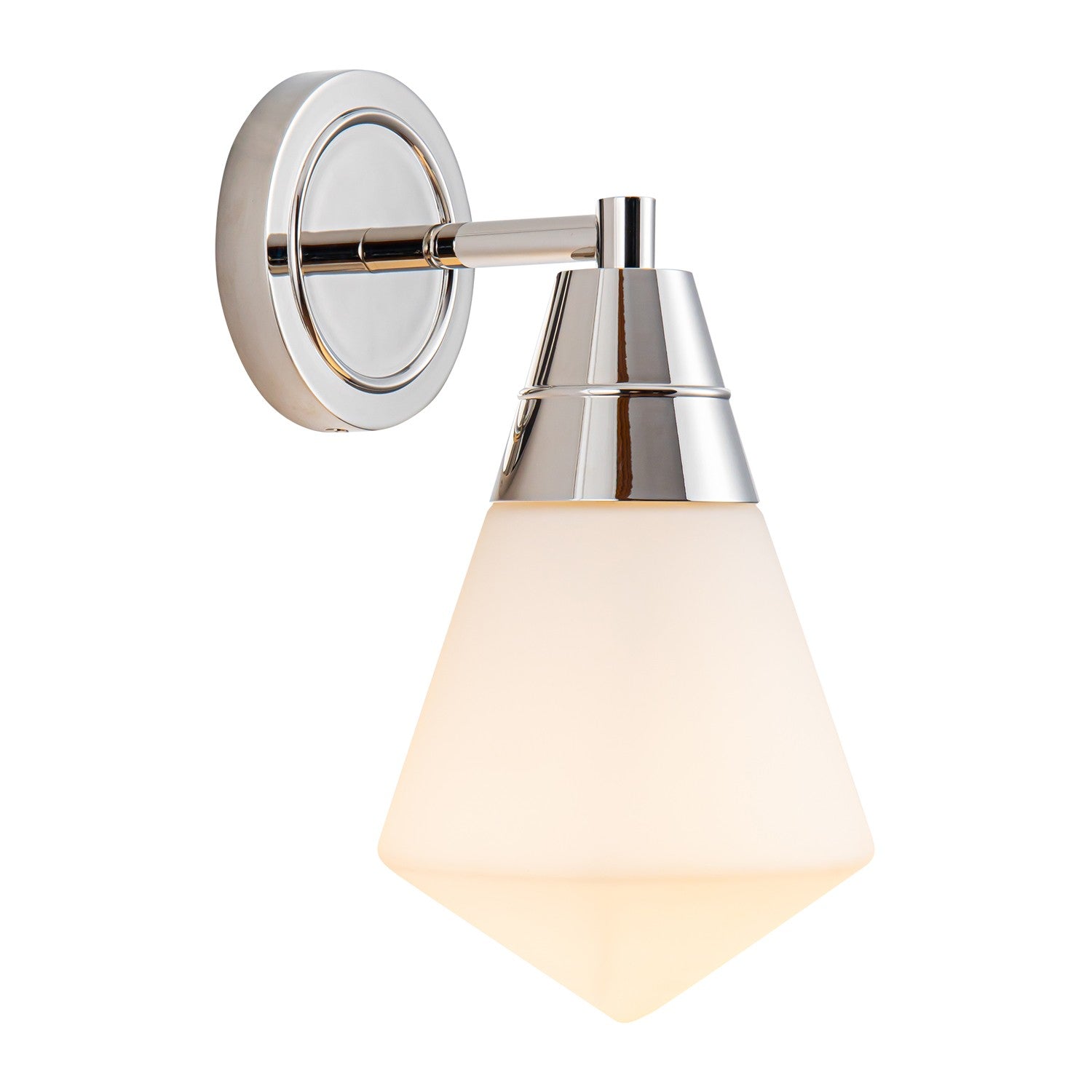 Alora - WV348106PNOP - One Light Wall Sconce - Willard - Polished Nickel/Opal Matte Glass