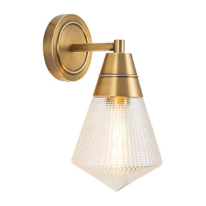 Alora - WV348106VBPG - One Light Wall Sconce - Willard - Vintage Brass/Prismatic Glass