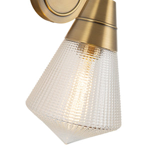 Alora - WV348106VBPG - One Light Wall Sconce - Willard - Vintage Brass/Prismatic Glass