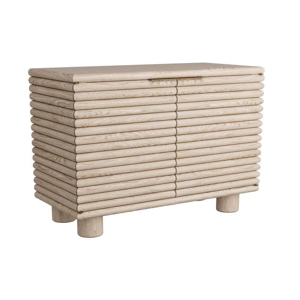 Arteriors - 5738 - Cabinet - Seine - Smoke Oak Veneer/Antique Brass