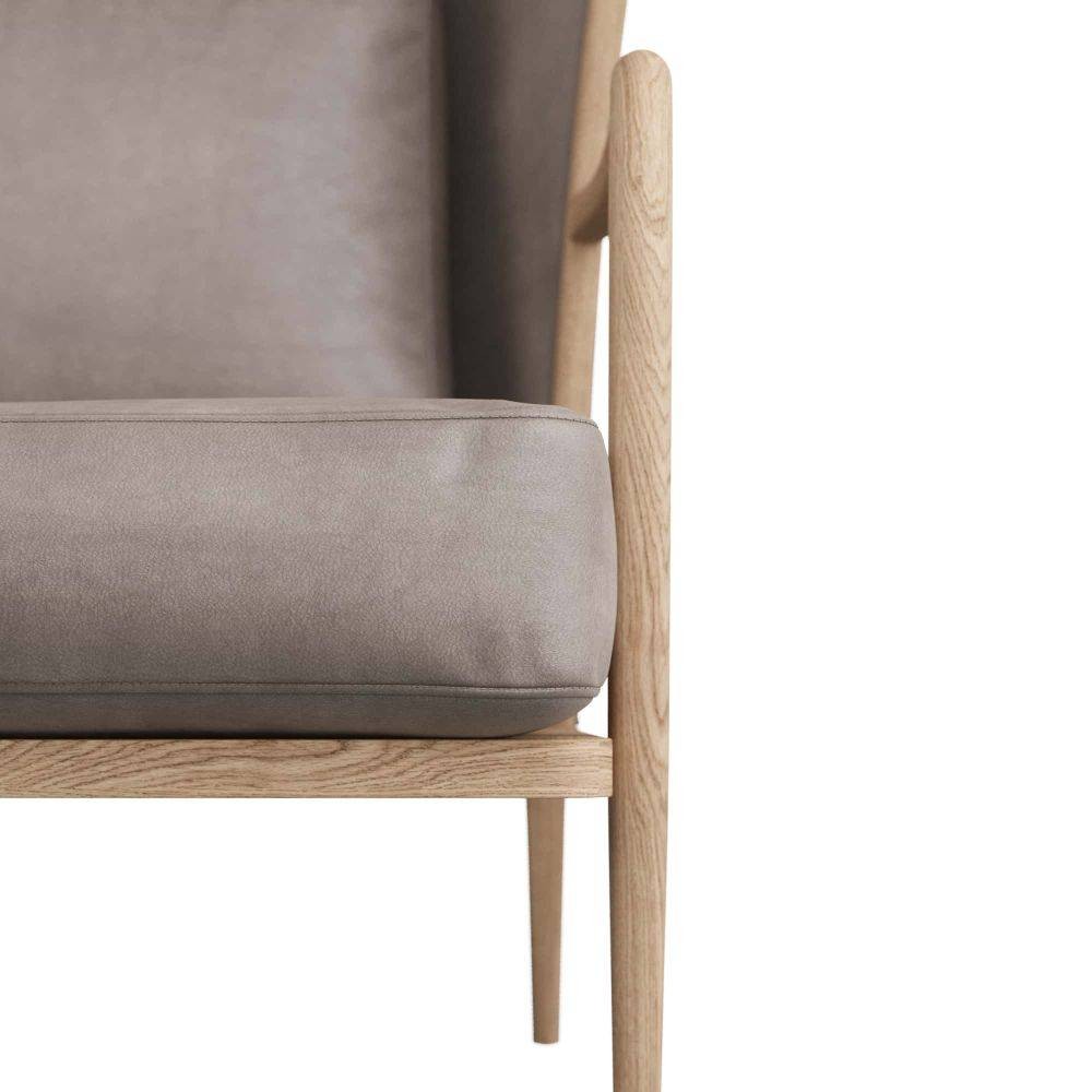 Arteriors - 5743 - Chair - Stassi - Smoke Oak/Carbon Leather