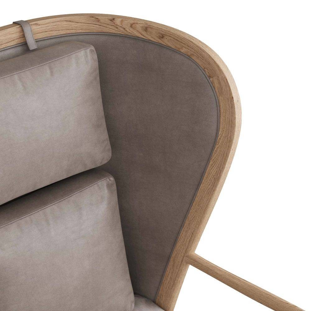 Arteriors - 5743 - Chair - Stassi - Smoke Oak/Carbon Leather