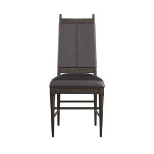 Arteriors - 6877 - Chair - Keegan - Ebony Wood/Black Leather