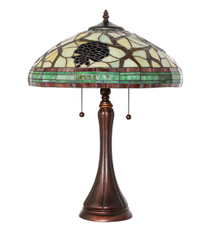 Meyda Tiffany - 125610 - Two Light Table Lamp - Pinecone - Mahogany Bronze