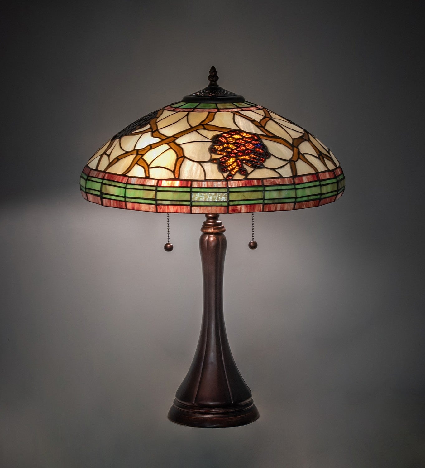 Meyda Tiffany - 125610 - Two Light Table Lamp - Pinecone - Mahogany Bronze