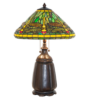 Meyda Tiffany - 194127 - Two Light Table Lamp - Tiffany Dragonfly - Mahogany Bronze