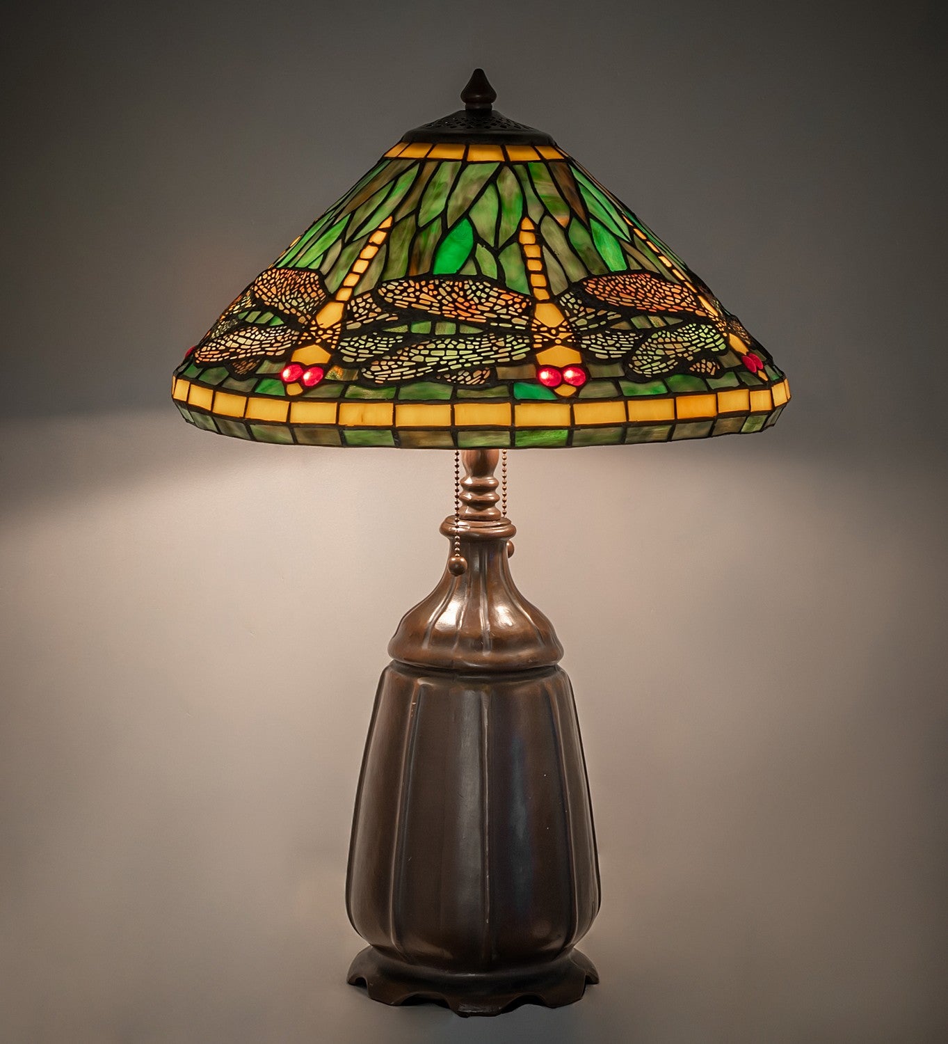 Meyda Tiffany - 194127 - Two Light Table Lamp - Tiffany Dragonfly - Mahogany Bronze