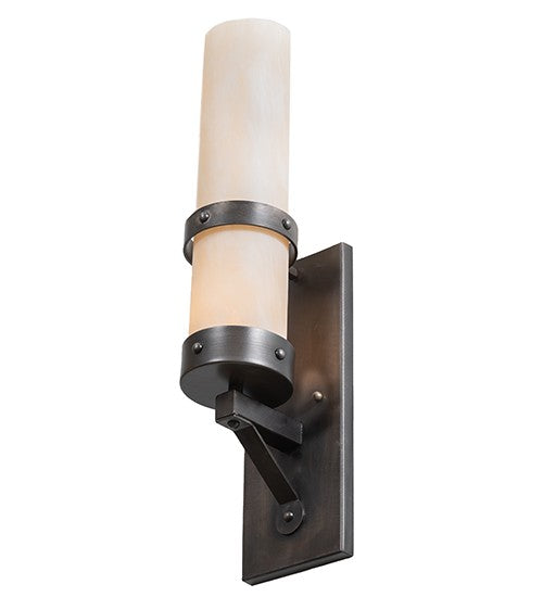 Meyda Tiffany - 260815 - One Light Wall Sconce - Parker - Satin Clear Steel