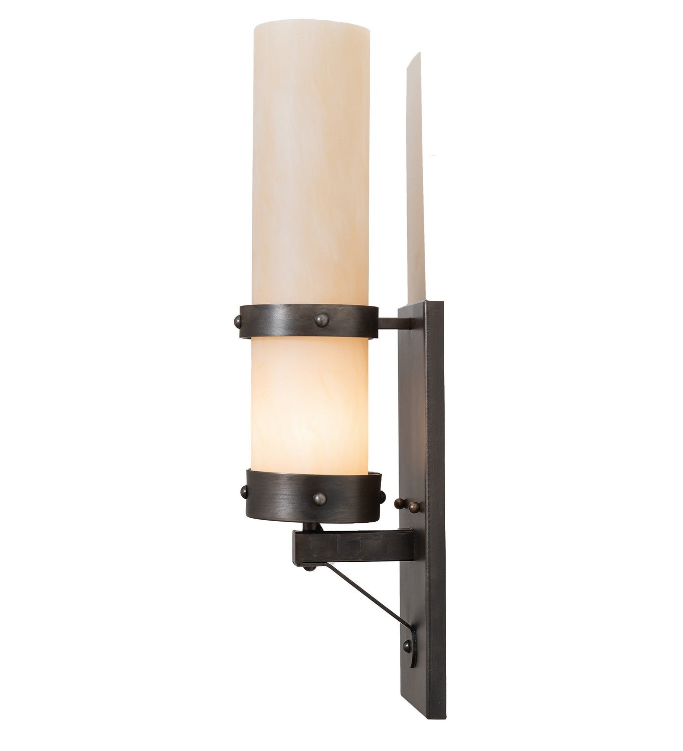 Meyda Tiffany - 260815 - One Light Wall Sconce - Parker - Satin Clear Steel