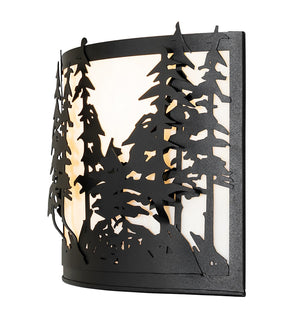 Meyda Tiffany - 261119 - Four Light Wall Sconce - Tall Pines - Textured Black