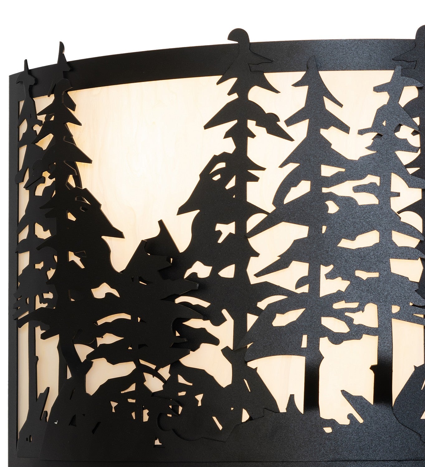 Meyda Tiffany - 261119 - Four Light Wall Sconce - Tall Pines - Textured Black