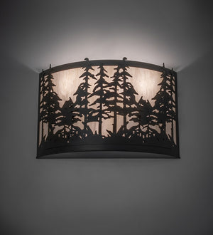 Meyda Tiffany - 261119 - Four Light Wall Sconce - Tall Pines - Textured Black