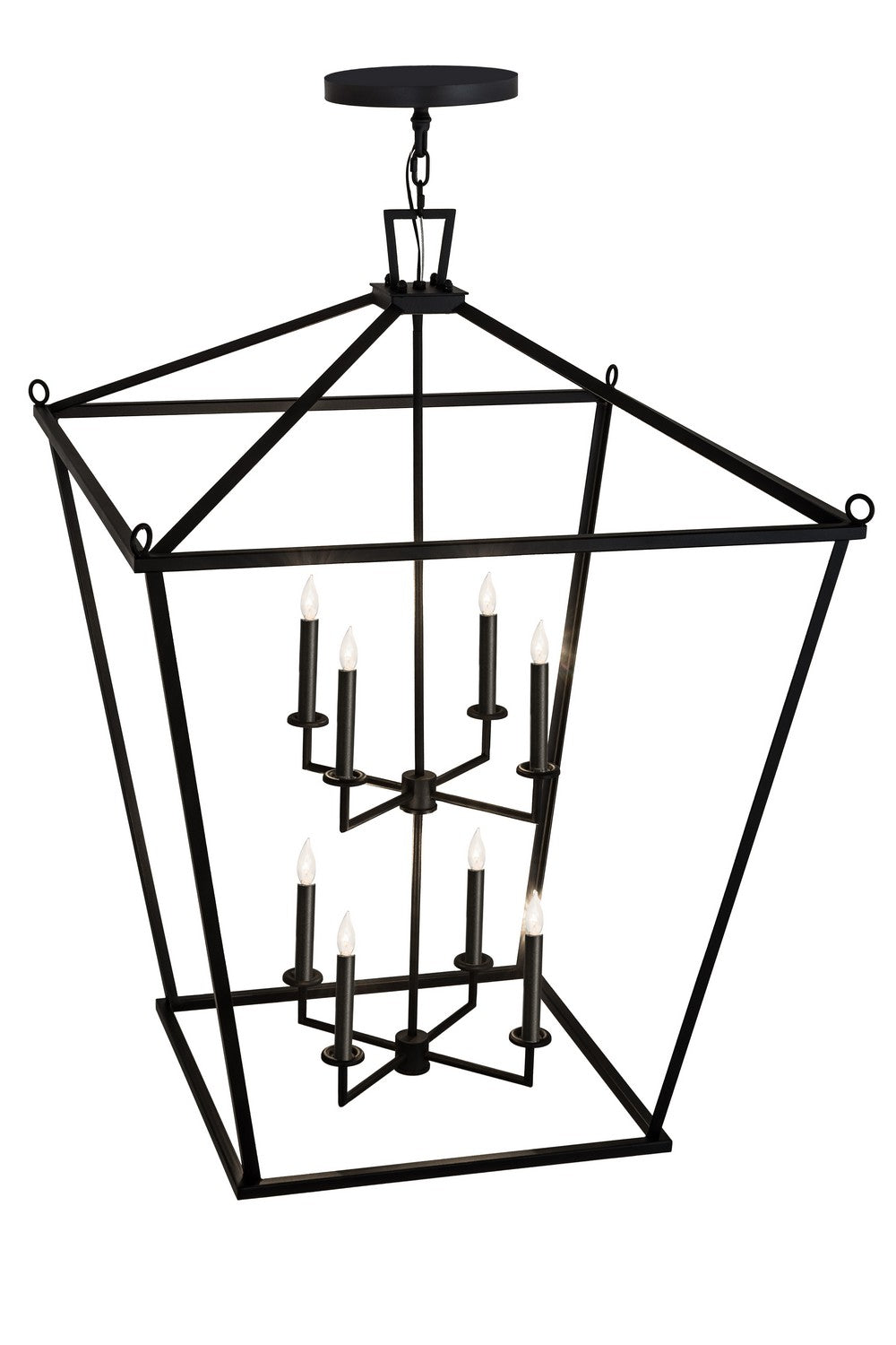 Meyda Tiffany - 261732 - Eight Light Pendant - Kitzi - Textured Black