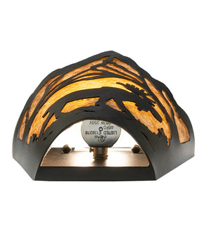 Meyda Tiffany - 261845 - One Light Wall Sconce - Moose At Dawn - Textured Black