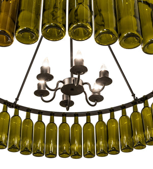 Meyda Tiffany - 263172 - Six Light Chandelier - Tuscan Vineyard - Textured Black