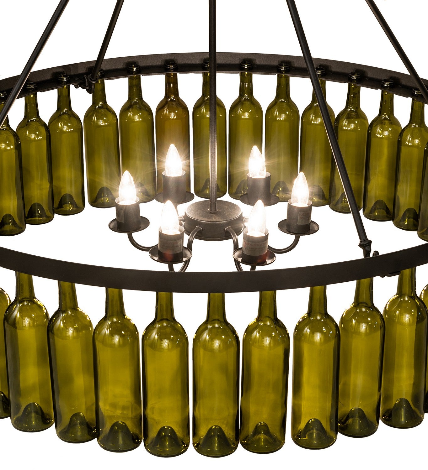 Meyda Tiffany - 263172 - Six Light Chandelier - Tuscan Vineyard - Textured Black