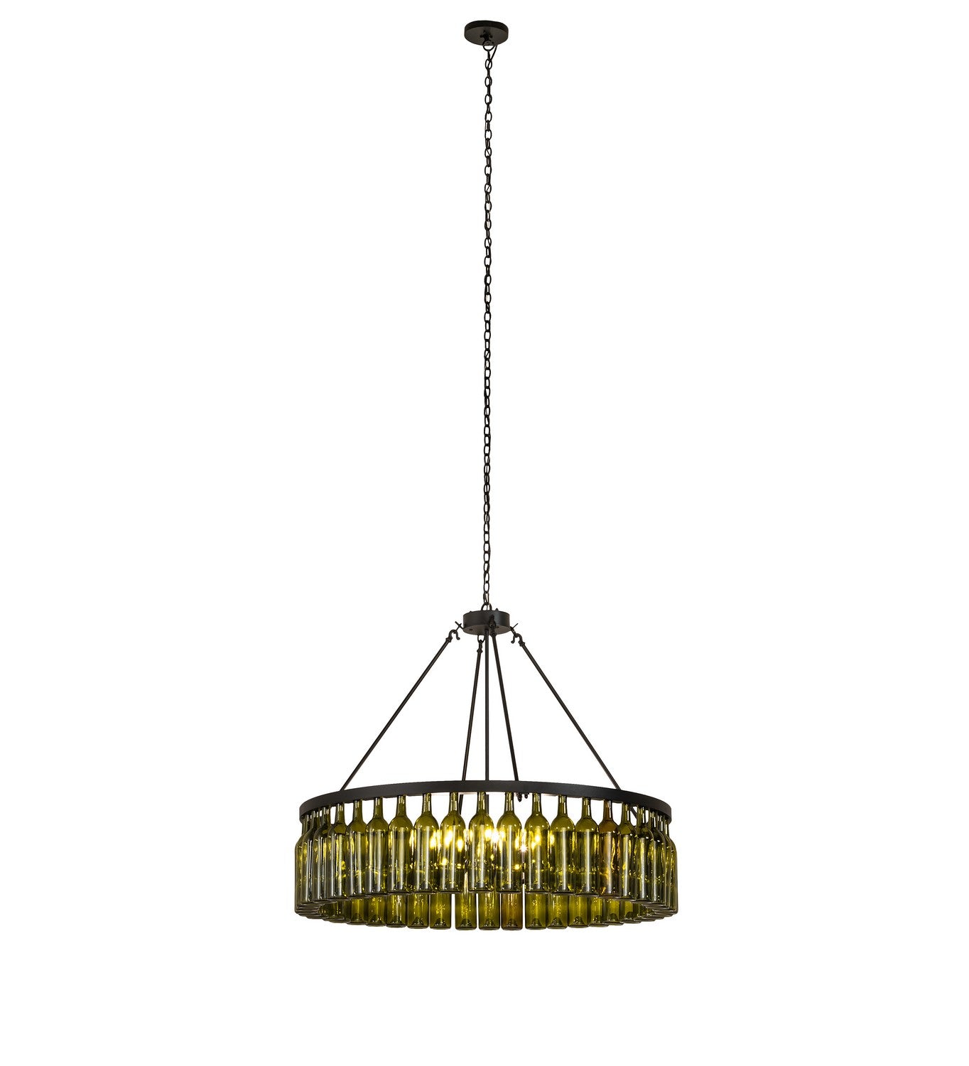 Meyda Tiffany - 263172 - Six Light Chandelier - Tuscan Vineyard - Textured Black