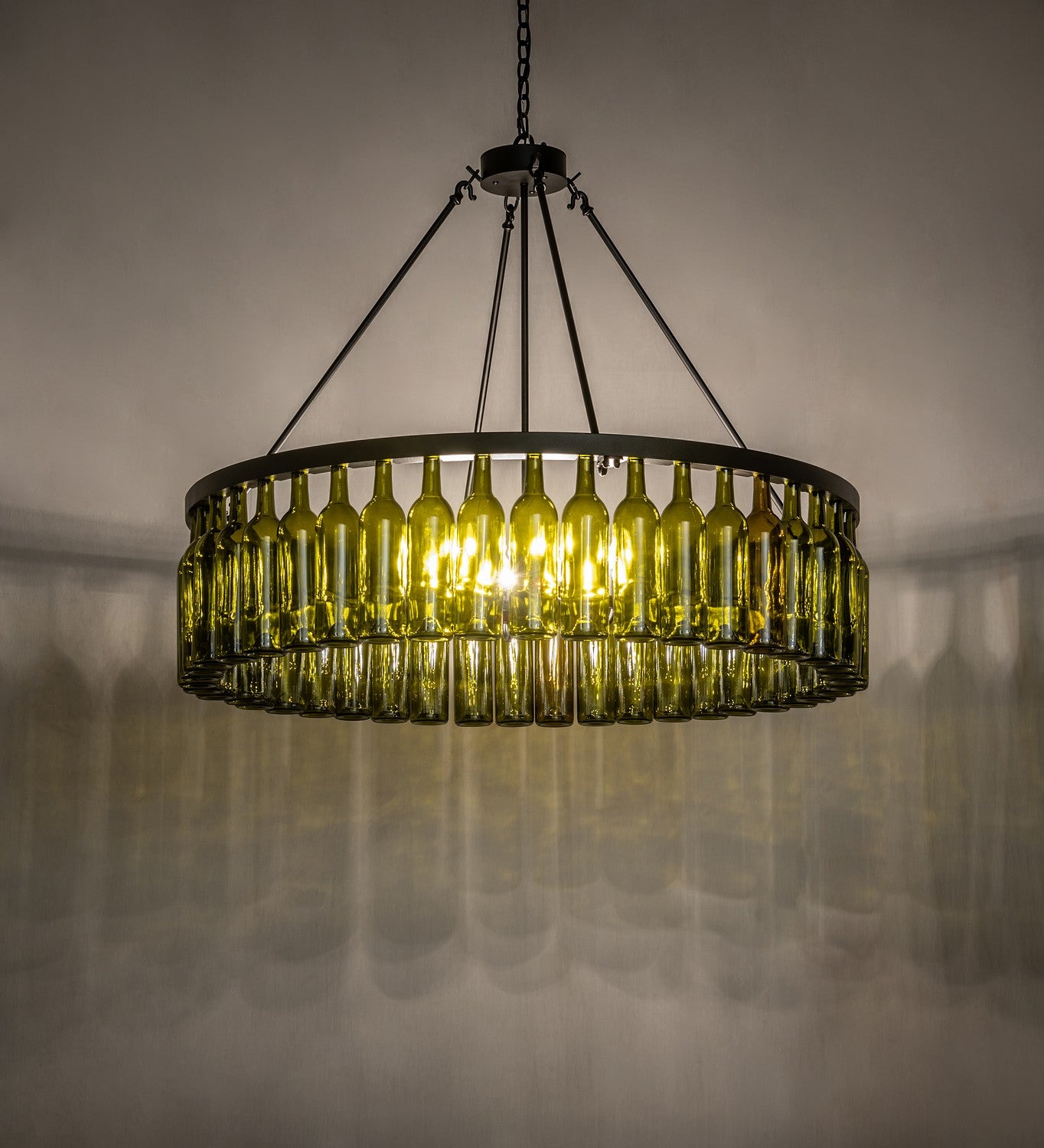 Meyda Tiffany - 263172 - Six Light Chandelier - Tuscan Vineyard - Textured Black