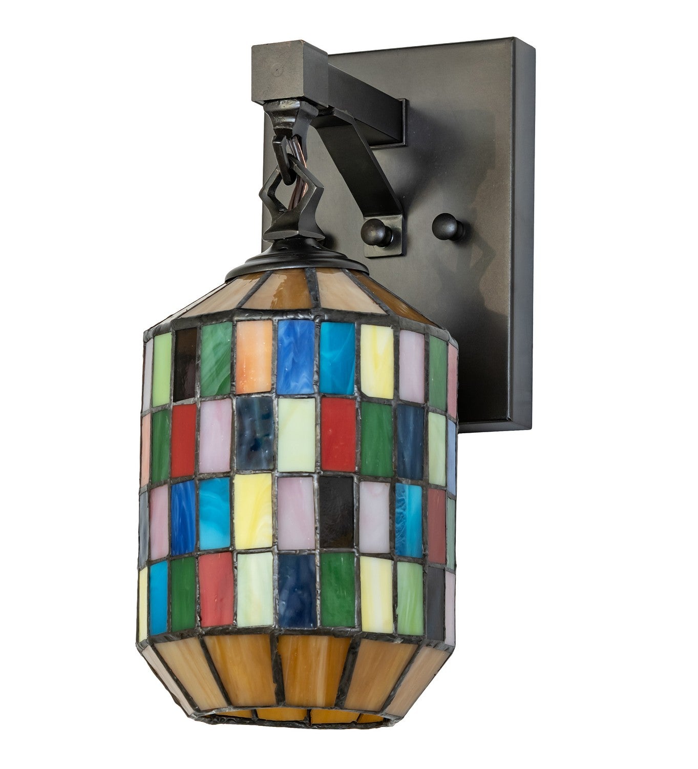 Meyda Tiffany - 263709 - One Light Wall Sconce - Meyer Lantern - Craftsman Brown