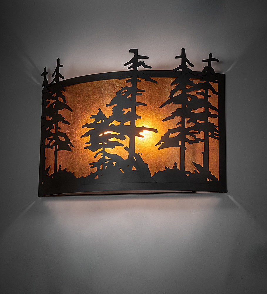 Meyda Tiffany - 264662 - Two Light Wall Sconce - Tall Pines - Oil Rubbed Bronze