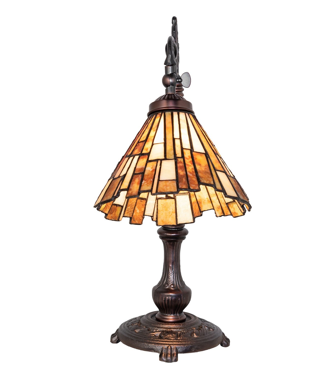 Meyda Tiffany - 244785 - One Light Table Lamp - Delta - Mahogany Bronze