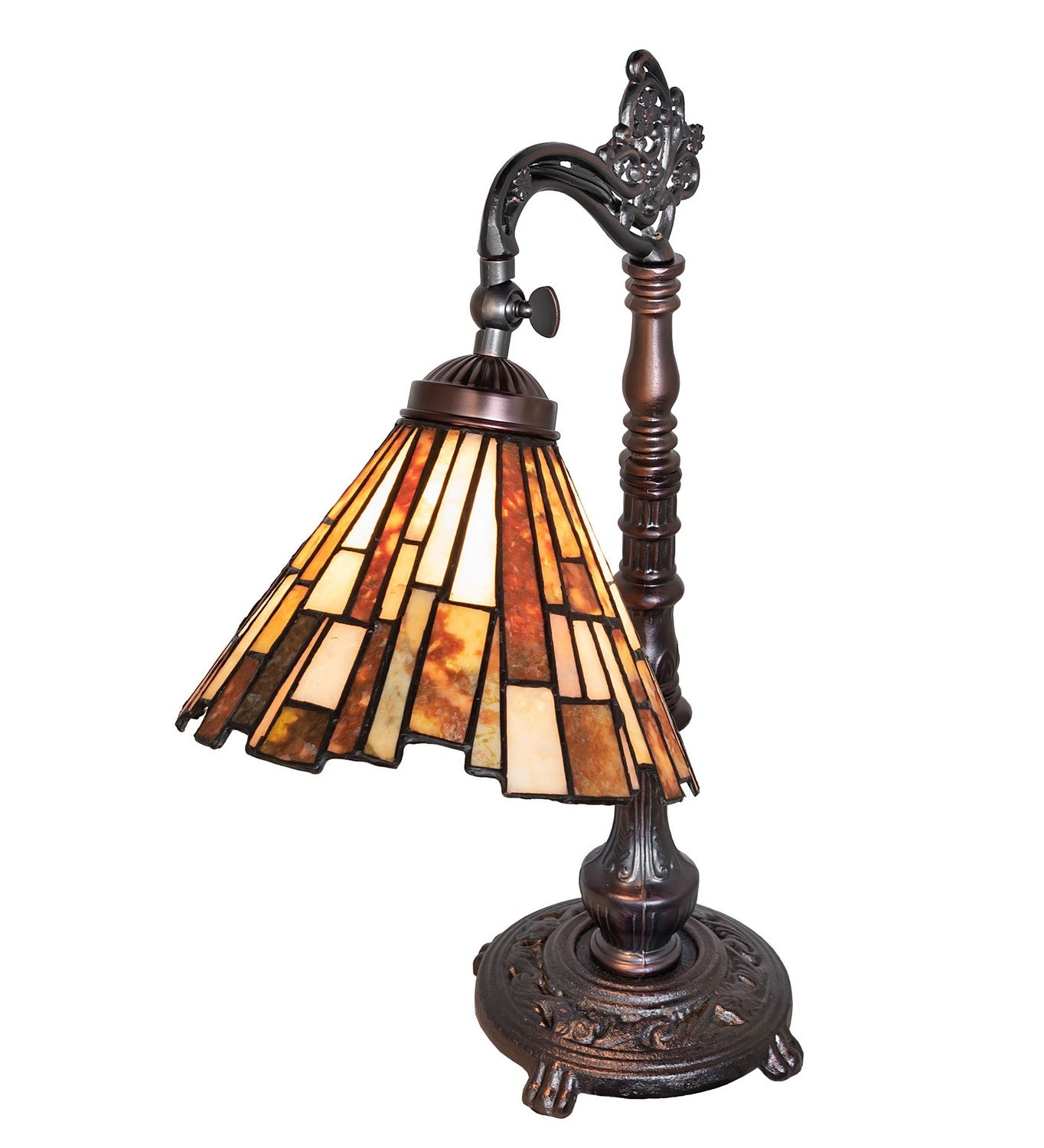 Meyda Tiffany - 244785 - One Light Table Lamp - Delta - Mahogany Bronze