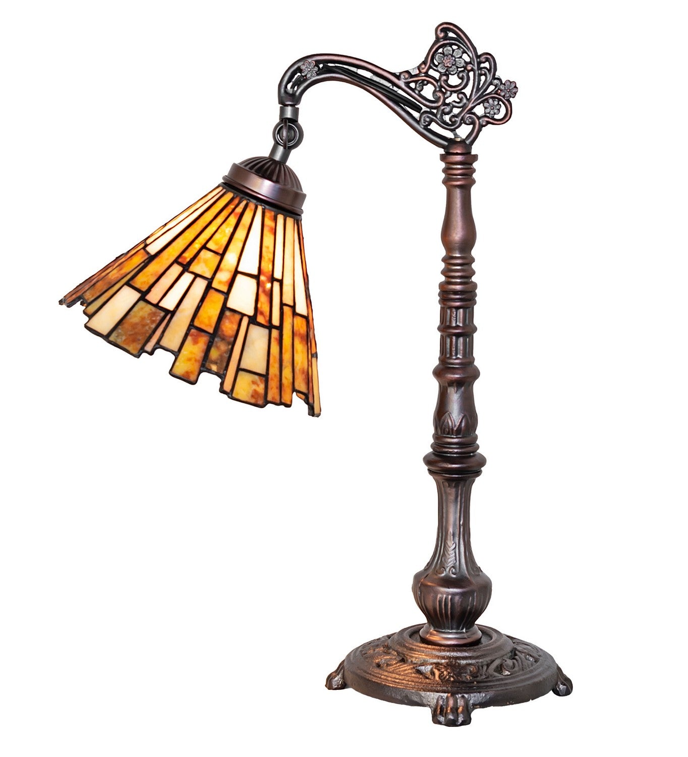 Meyda Tiffany - 244785 - One Light Table Lamp - Delta - Mahogany Bronze