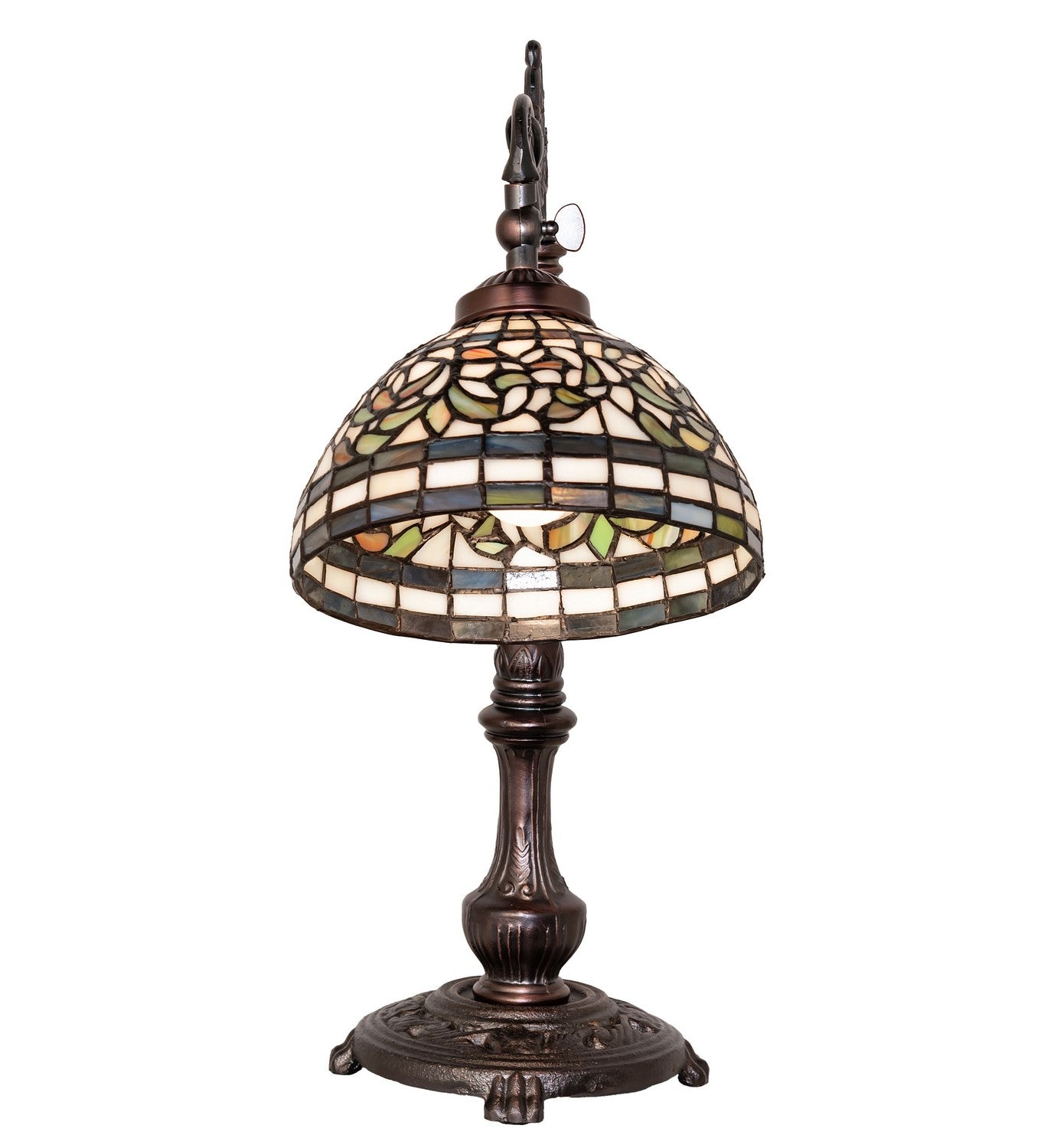 Meyda Tiffany - 244789 - One Light Table Lamp - Tiffany Turning Leaf - Mahogany Bronze