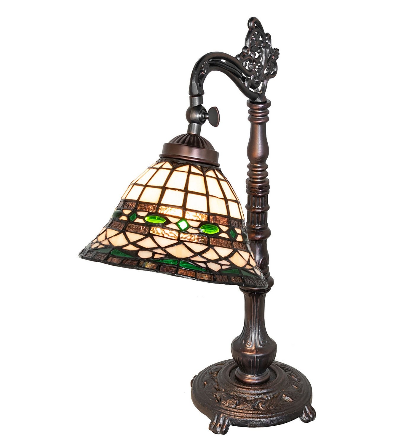 Meyda Tiffany - 65077 - One Light Table Lamp - Tiffany Roman - Antique Copper